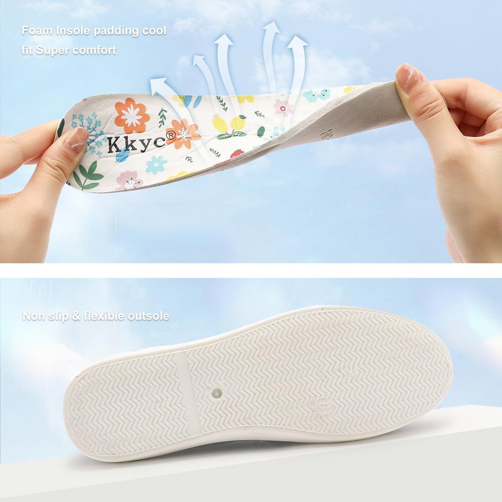 Kkyc Women's Shoes Comfy Fashion Loafers Slip on Canvas Sneakers Cute Nurse Work Flats Casual Walking Shoes