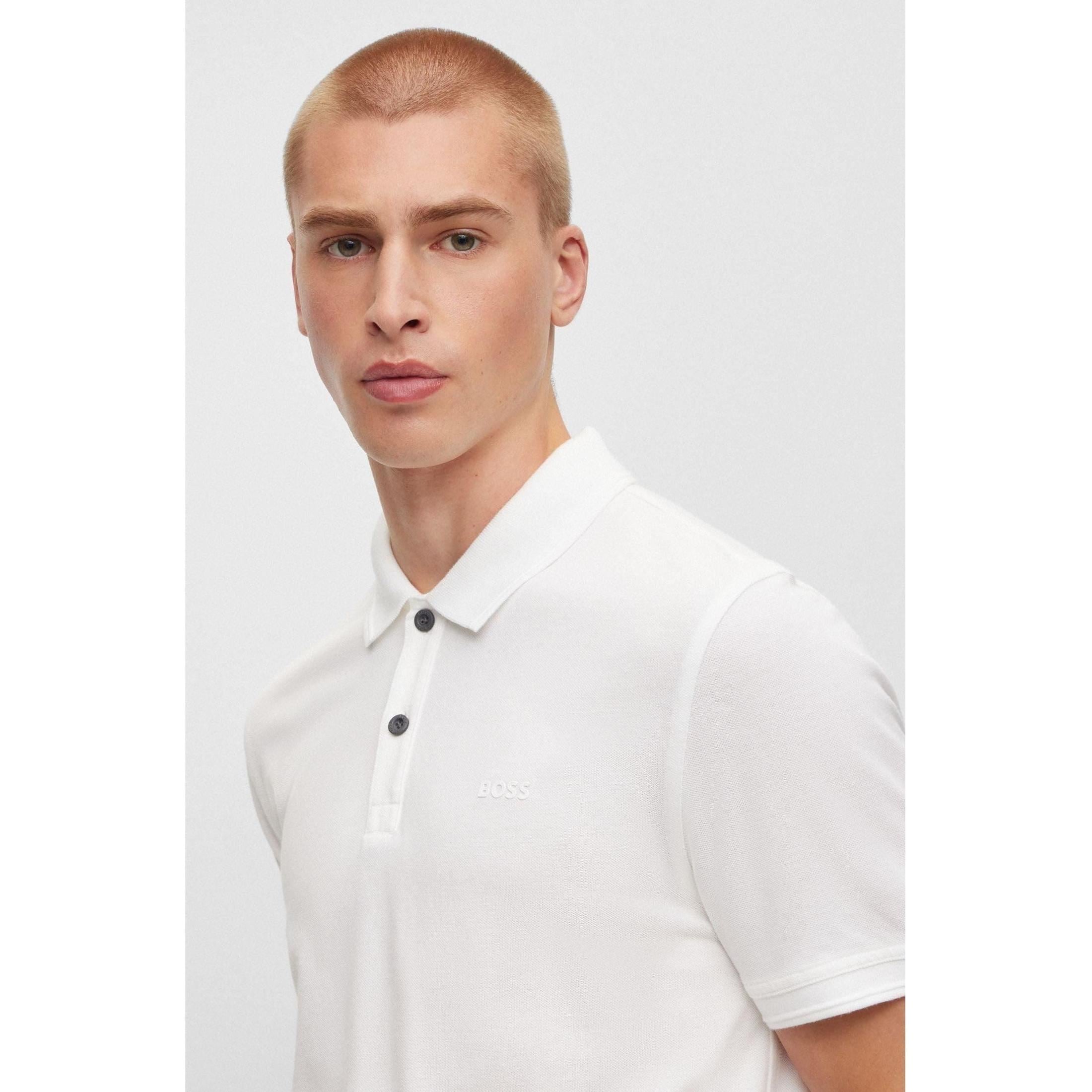 BOSS Mens Prime Slim-fit Polo Shirt in Cotton piqué