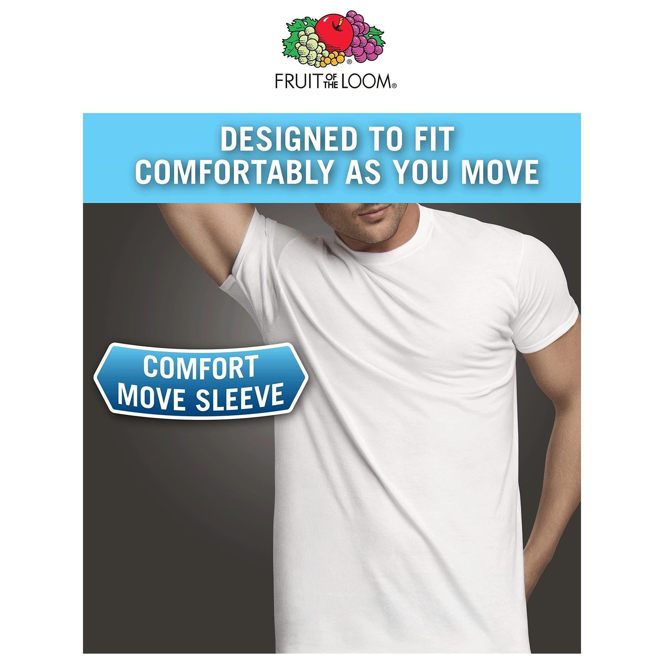 Fruit of the Loom Men's Breathable Undershirts, Designed to Keep You Cool