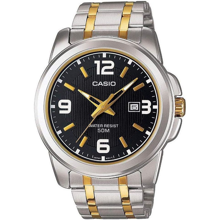Casio Watch For Men Black Dial Metal Band [MTP-1314SG-1AVDF]