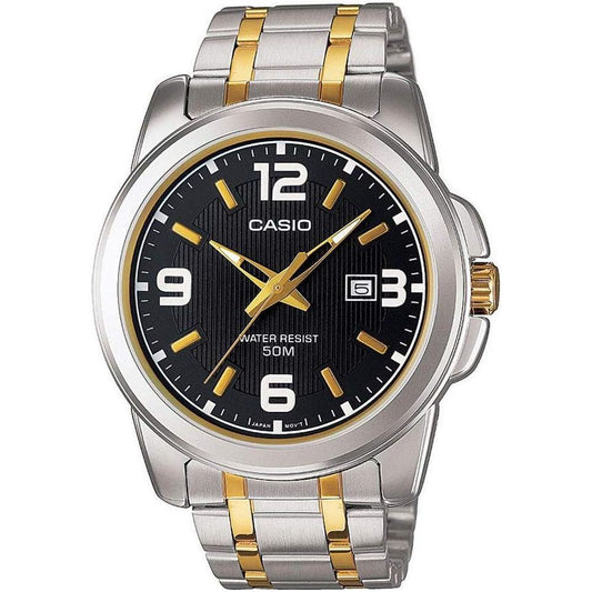 Casio Watch For Men Black Dial Metal Band [MTP-1314SG-1AVDF]