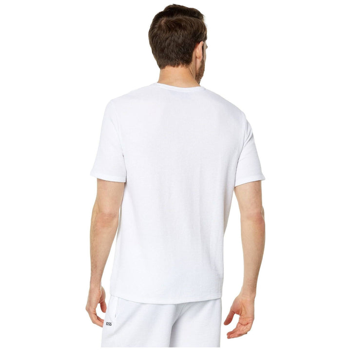 BOSS mens Waffle Contrast Logo Short-sleeve T-shirt Shirt