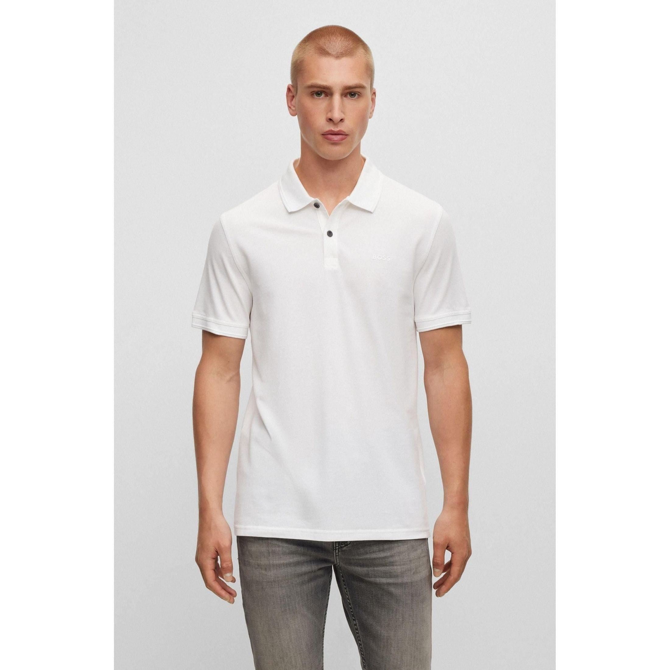 BOSS Mens Prime Slim-fit Polo Shirt in Cotton piqué