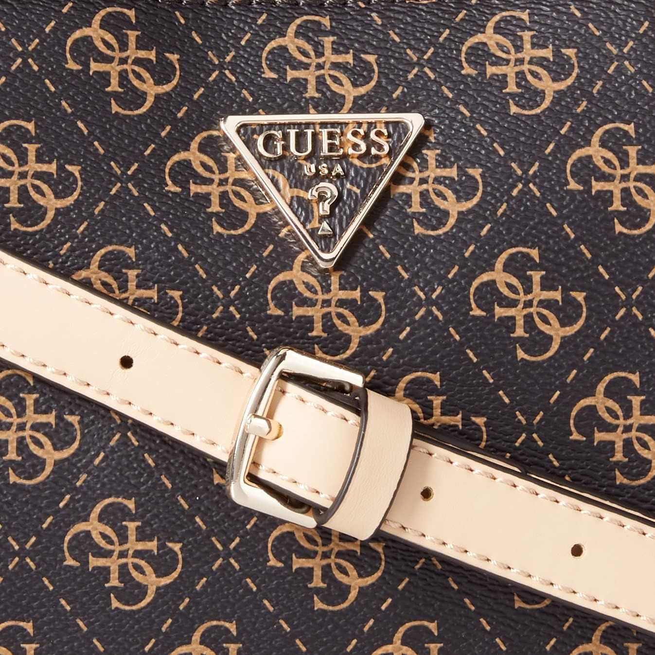 GUESS womens Noelle Dbl Zip Crossbody BM787970 Shoulder Bag