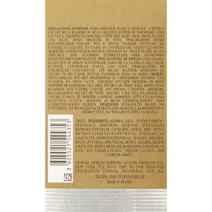Giorgio Armani Armani for Men, 100 ml - EDT Spray