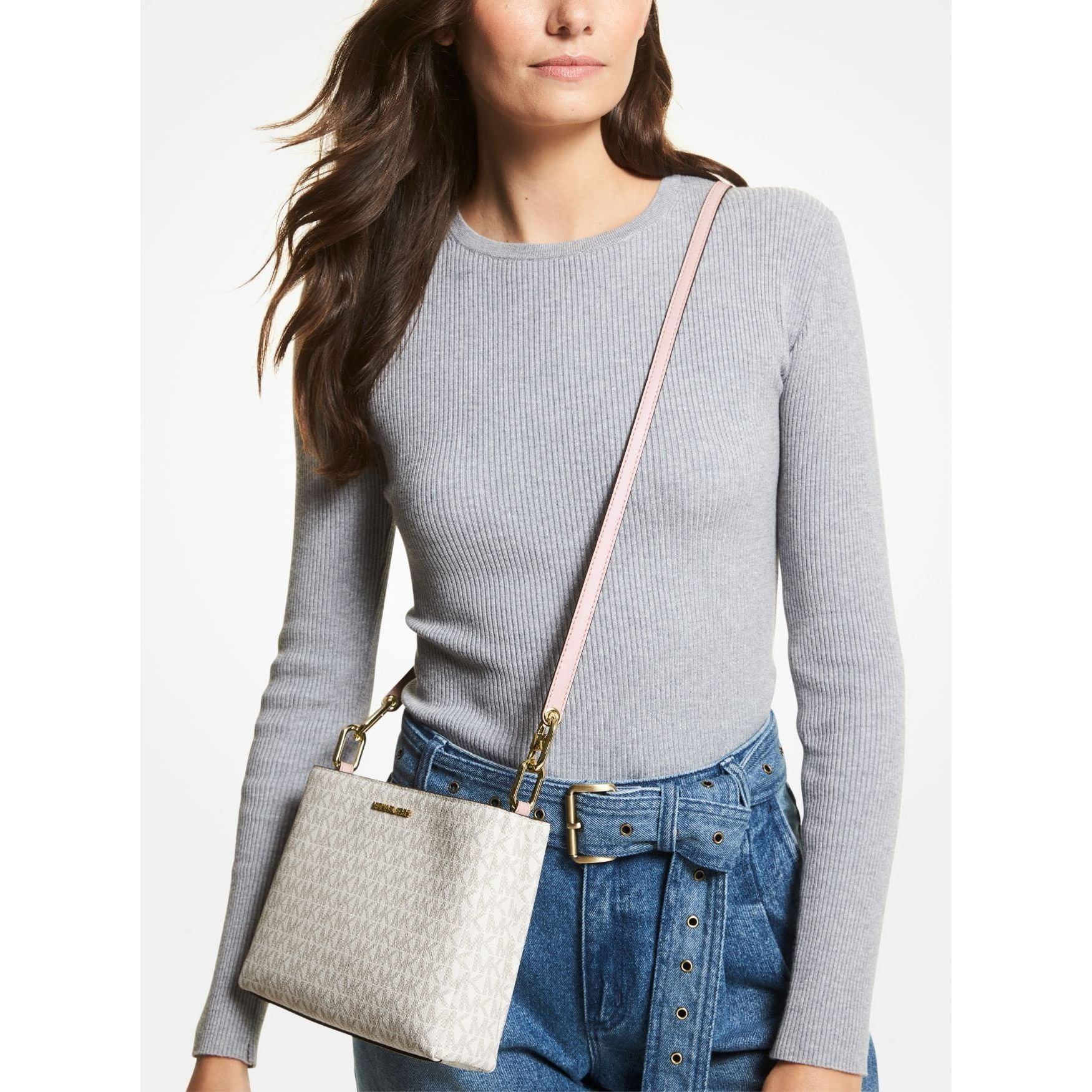 Michael Kors Trisha Leather Medium Triple Compartment Crossbody