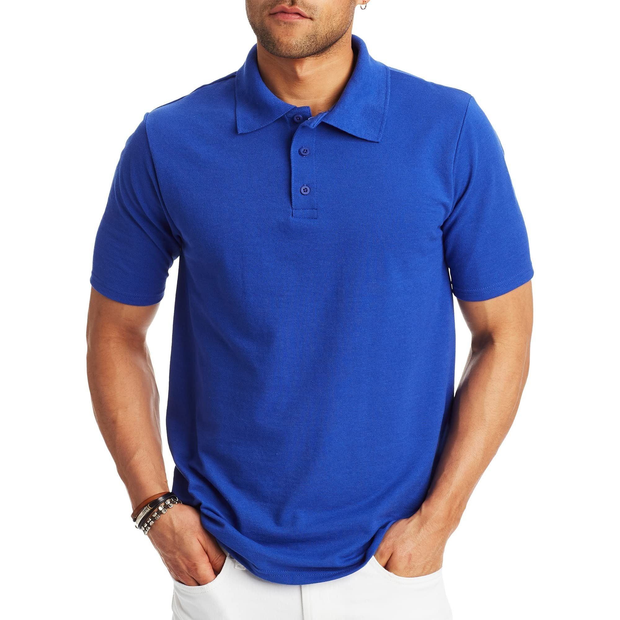 Hanes Men’s X-Temp Short Sleeve Polo Shirts, Midweight Men's Shirts with Pockets