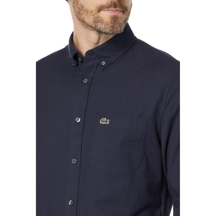 Lacoste mens Lacoste Long Sleeve Button-up Oxford Shirt Button Down Shirt