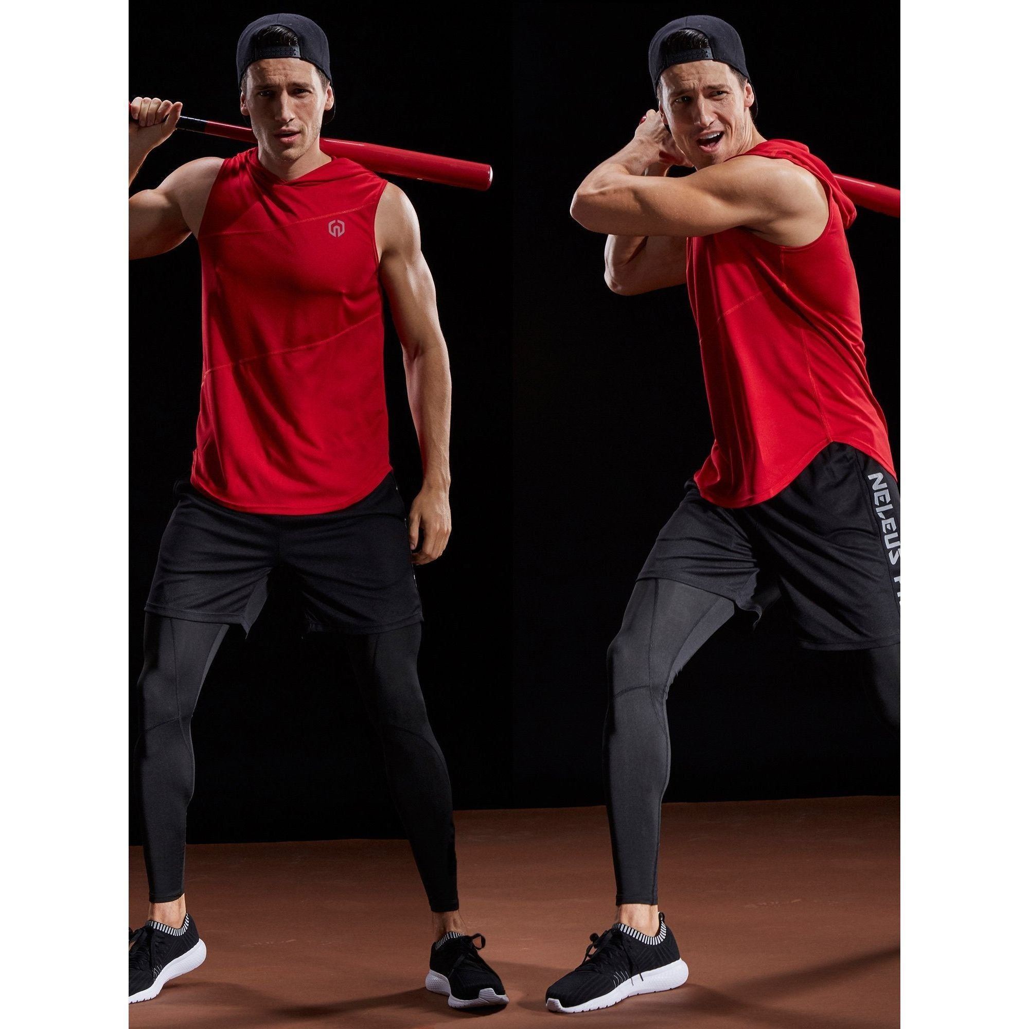 NELEUS Men's 3 Pack Dry Fit Y-Back Muscle Tank Top, 5031# 3 Pack: