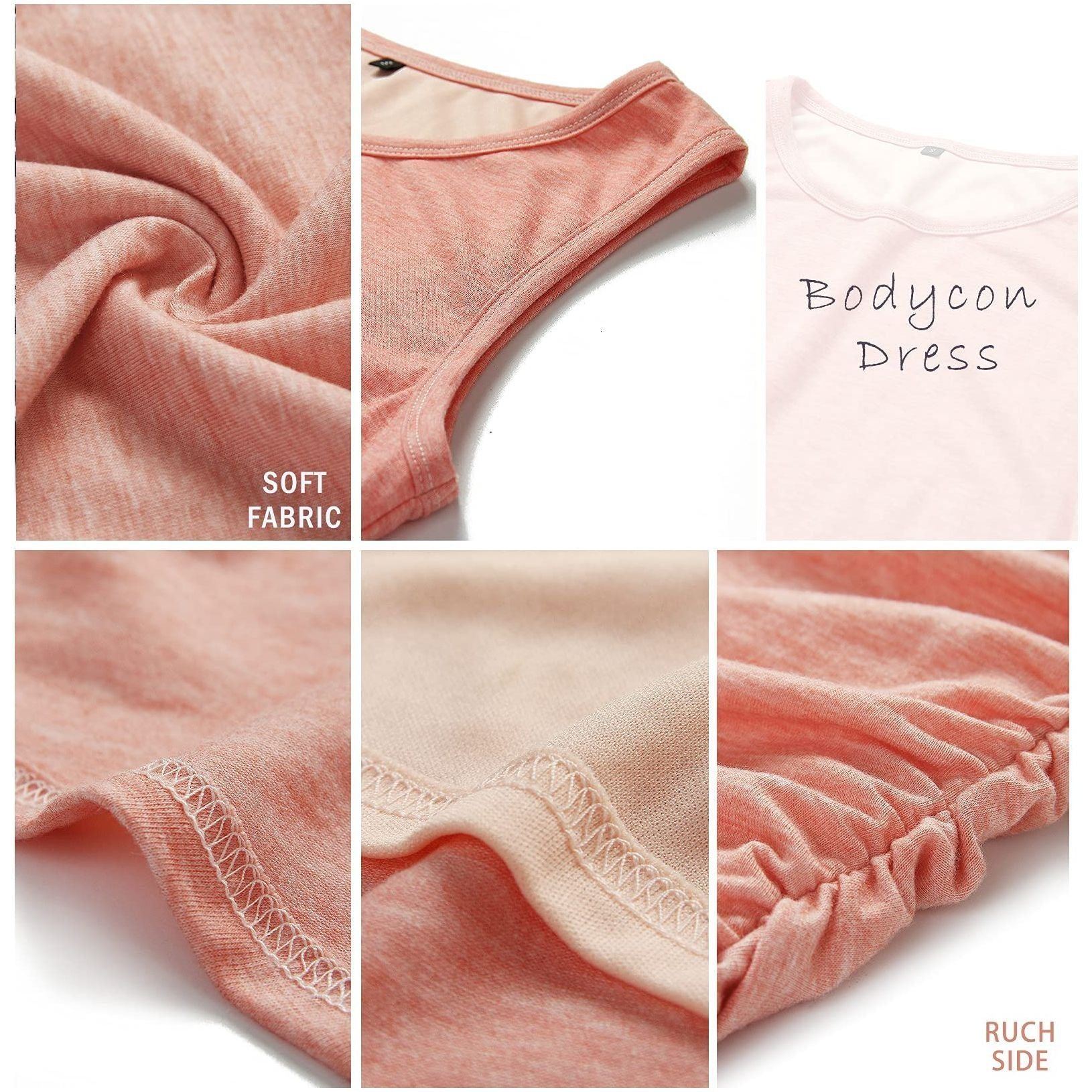 BTFBM Women 2023 Summer Sleeveless Tank Dresses Crew Neck Slim Fit Short Casual Ruched Bodycon Party Club Mini Dress