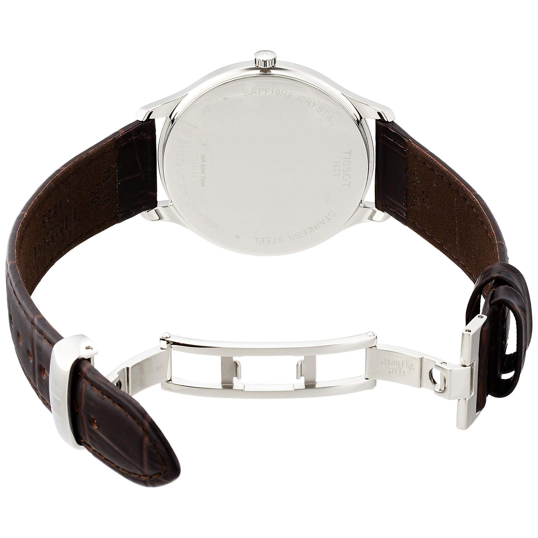 Tissot Mens Analogue Quartz Watch with Leather Strap T0634091601800, Brown, One Size, Strap