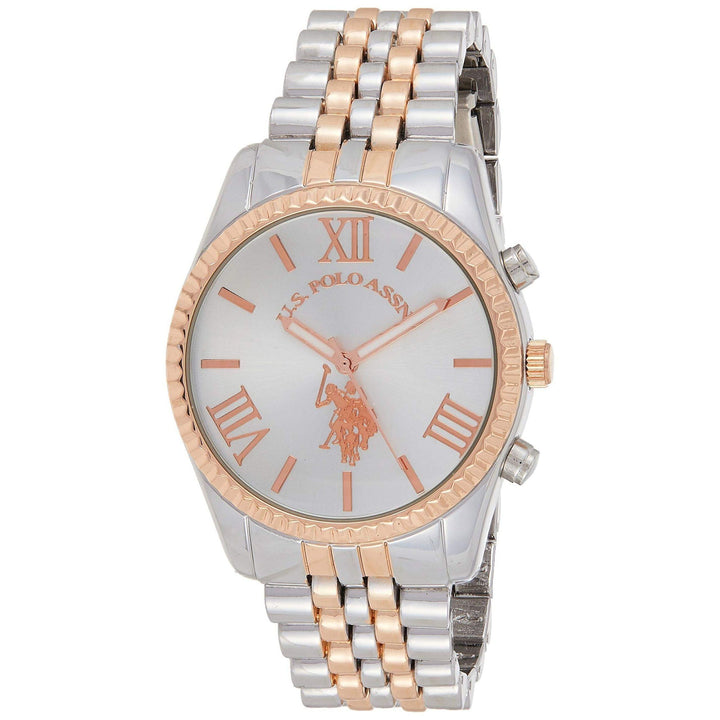 U.S. Polo Assn. Womens Quartz Watch, Analog Display and Stainless Steel Strap USC40056