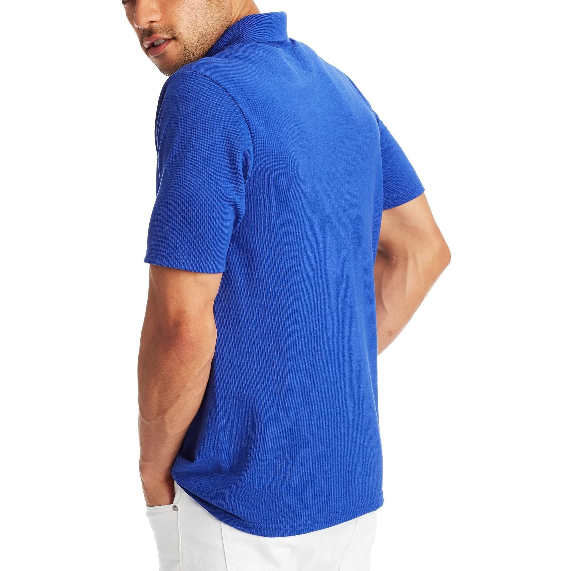 Hanes Men’s X-Temp Short Sleeve Polo Shirts, Midweight Men's Shirts with Pockets