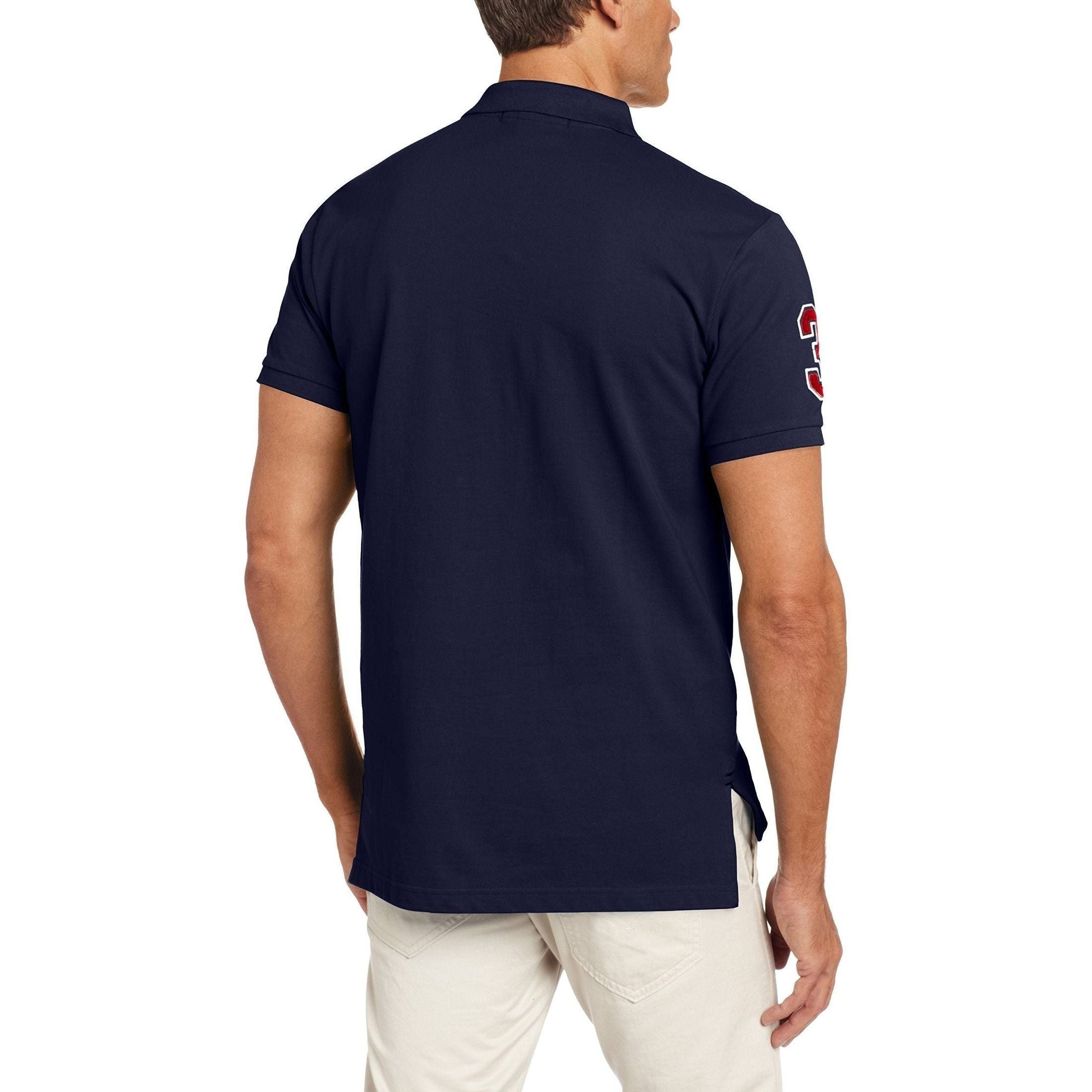 U.S. POLO ASSN. Mens 6543-CLNV Short-sleeve Polo Shirt With Applique