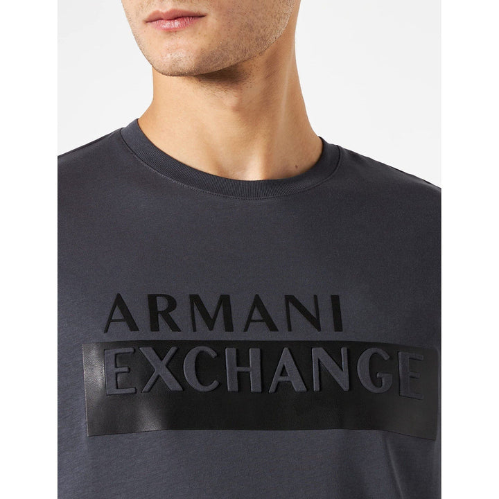 Armani Exchange Men's Round Neck, Short Sleeves, Logo on Front T-Shirt