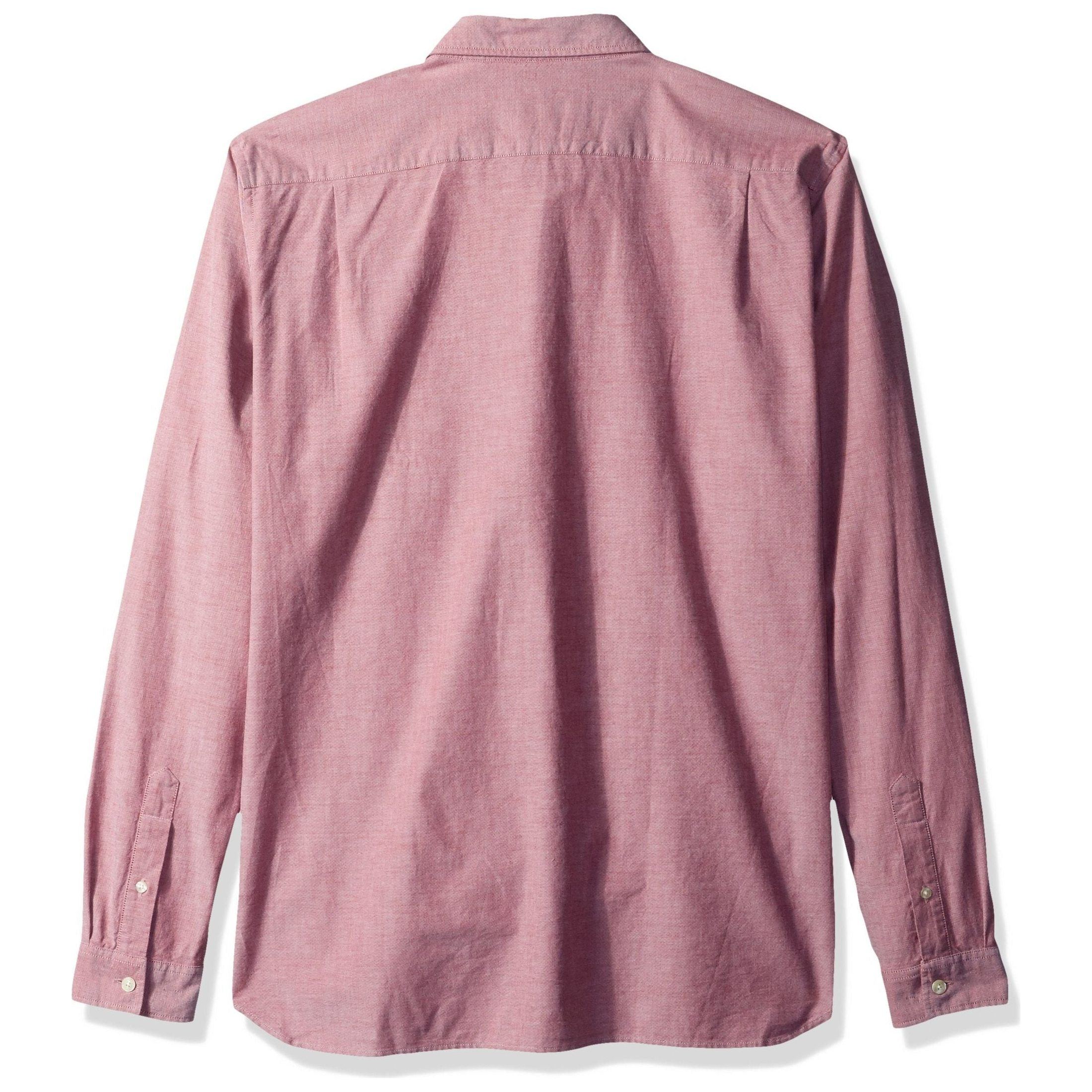 Lacoste mens Long Sleeve Button Down With Pocket Oxford Solid Regular Fit Pocket