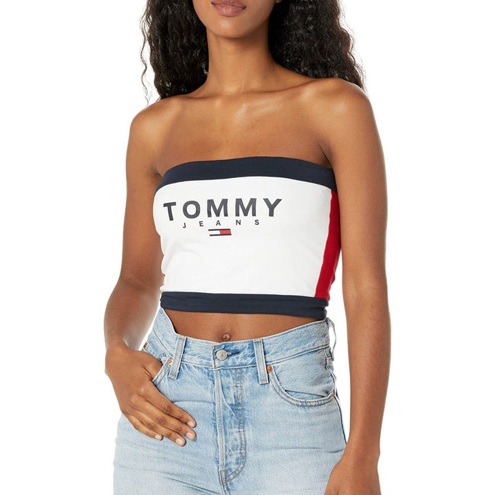 Tommy Hilfiger womens Tommy Jeans Women's Fuse Logo Bandeau Bandeau