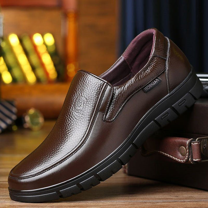Shoes Genuine Leather Casual Shoes For Men Flat Platform Walking Shoes Outdoor - Jointcorp
