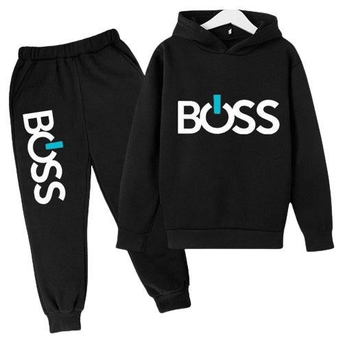 Spring Autumn Boys Girls Casual Fashion Print Pullover Long Sleeve Hoodie Tops+Pants Tracksuit 4-14 Years Children's Clothes - Jointcorp